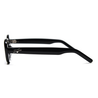 Lunettes de soleil rétro en acétate Style coréen tendance pour femmes hommes Lunettes de soleil classiques à montures noires simples à la mode