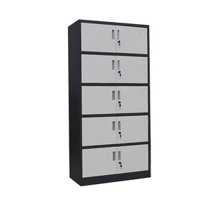 Classeur de stockage de bureau en acier à <span class=keywords><strong>5</strong></span> couches <span class=keywords><strong>Casier</strong></span> en métal à double porte Armoire à 10 <span class=keywords><strong>tiroirs</strong></span> - Product Image 2