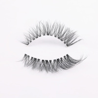 Cils en bande invisible de haute qualité, cils en cheveux humains, fabrication artisanale, 15 mm, cils naturels en bande complète