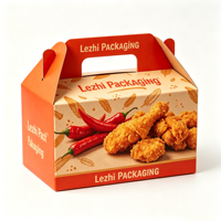 Cajas de Cartón para Pollo Frito y Palomitas con Asa, Personalizadas, Económicas, para Comida Rápida, Venta al por Mayor, ¡Gran Oferta!