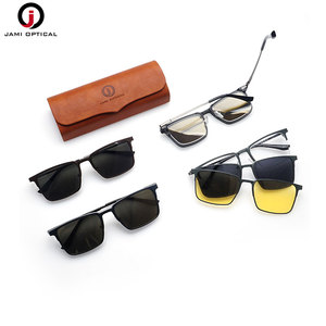 Wholesale New Metal Clip on Frame <strong>Glasses</strong> <strong>2</strong> in 1 Magnetic Polarized Night Vision Lens Clip on Sunglasses - Product Image 6