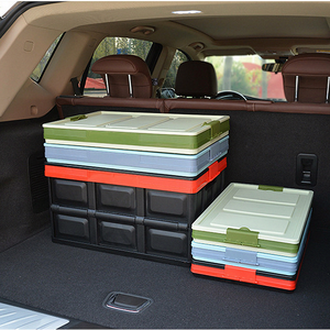 Cubo de almacenamiento plegable de 30 o 55 litros con tapa, caja de almacenamiento apilable de plástico con bolsa de revestimiento interior - Product Image 5