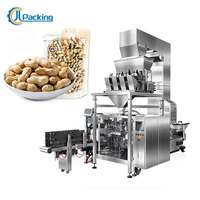 Machine d'emballage automatique de sachets préformés pour arachides, avec peseuse linéaire à 4 têtes, pour le remplissage et la fermeture de sachets à fermeture éclair pour granulés et noix