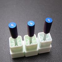 Ensemble professionnel de forets à ongles en carbure de tungstène à petit diamètre pour manucure, grain F, lime à ongles pour ongles en acrylique