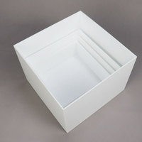 Vente en gros de boîte cube en acrylique pour cupcake à dessert cube de présentation en acrylique blanc ensemble de support pour buffet rehausseur de nourriture pour mariage et fête