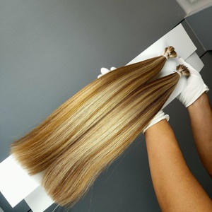 โรงงานดราก้อนบิวตี้ ผมแท้ 100% เรมี่ แฮร์ รัสเซียนแฮร์ 10-30 นิ้ว ผมเวอร์จิ้นแบบ I-Tip ปลายหนา ดับเบิ้ลดรอน สีบลอนด์ - Product Image 5