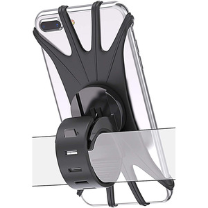 Support de téléphone de vélo en silicone flexible à 360 degrés Support de scooter mobile monté sur le tableau de bord pour l'équitation en montagne - Product Image 2