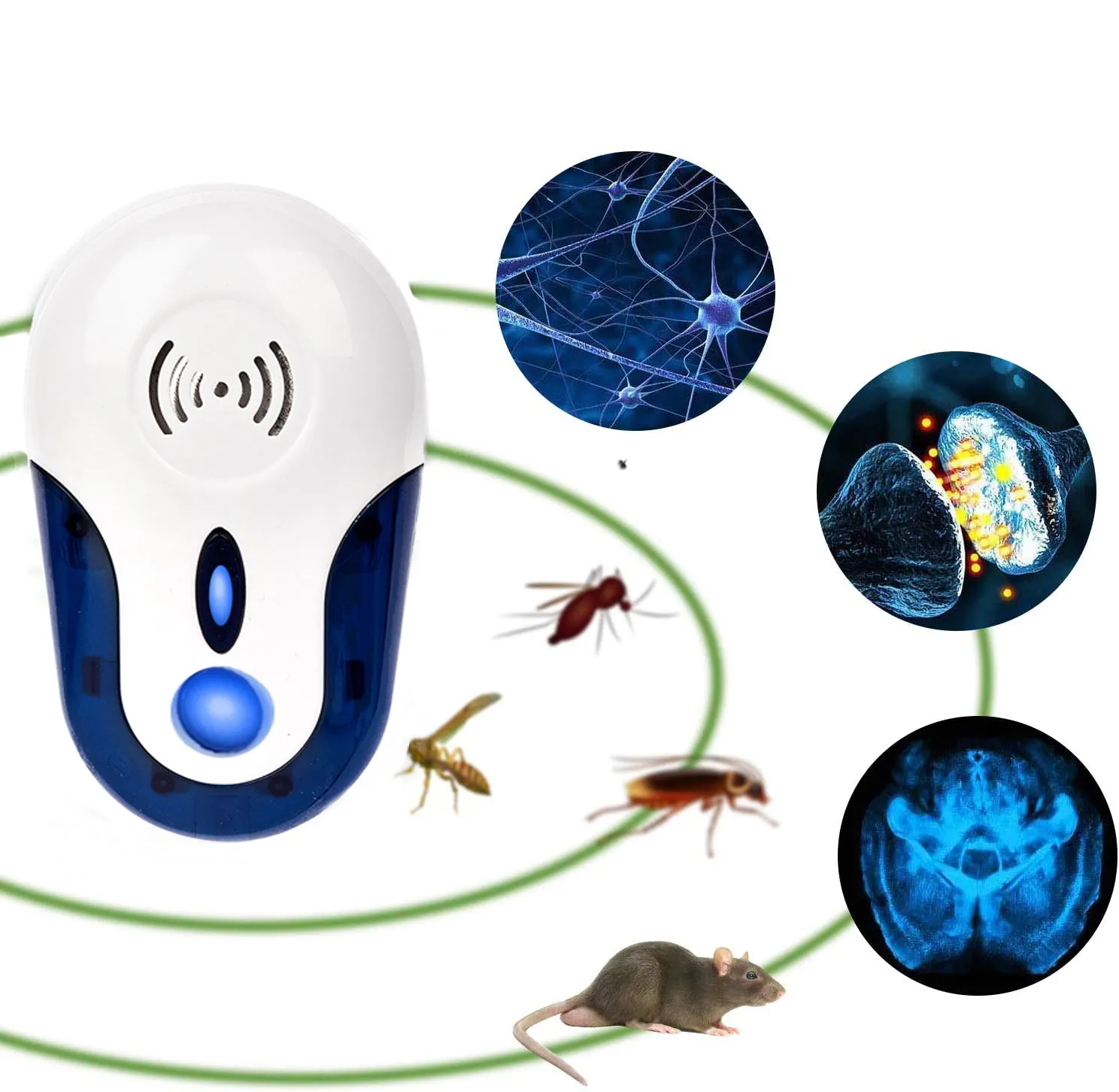 2022 Mosquito Cockrach Repeller Electronic Anti Rodent Bug Rats Ultrasonic Pest Repeller ultrasonic mosquito repellents