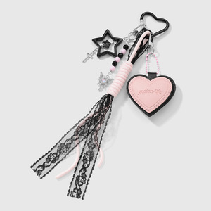 Llavero DIY de moda Mengda con perlas sintéticas, remaches, estrella de mar y cuerda trenzada, llavero de regalo - Product Image 5