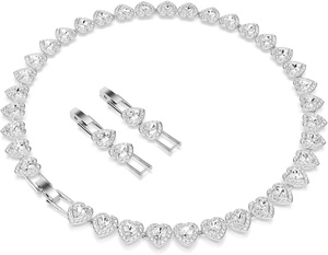 Collection <span class=keywords><strong>Ariana</strong></span> Grande : Parure de bijoux pour femme en cristal transparent et perles, finition rhodiée, avec colliers, boucles d'oreilles et bracelets - Product Image 4