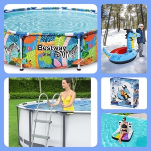2025 nuovo arrivo <span class=keywords><strong>bestway</strong></span> 53166 all'aperto Pvc gonfiabile parco acquatico 224x181x72cm coccodrillo Cove Play Center piscina per bambini acqua divertimento - Product Image 3