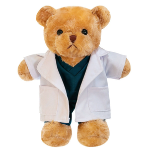 Directo de fábrica lindo peluche Doctor enfermera oso muñeca juguetes logotipo personalizado relleno Doctor enfermera oso de peluche Juguetes - Product Image 1
