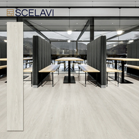 Revêtement de sol en vinyle PVC de luxe Carreaux de planche de vinyle 2mm SPC Érable gris chaud Auto-adhésif Intérieur Imperméable Style européen