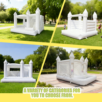 Château de saut blanc 3x3m château gonflable pour enfant tout blanc Mini maison de rebond pour mariage