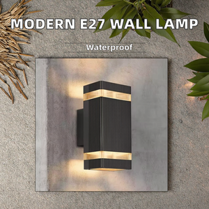 Modern Outdoor E27 LED Wall <b>Lamp</b> Long Strip Design for Exterior Living Room Corridor Garden Waterproof and <b>Solar</b> <b>Powered</b> - Product Image 3