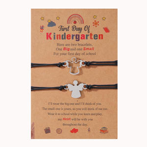 Pulseras <span class=keywords><strong>de</strong></span> cuerda <span class=keywords><strong>de</strong></span> ángulo personalizadas, pulsera <span class=keywords><strong>de</strong></span> acero inoxidable estilo Angel Academy para madre e hija - Product Image 6