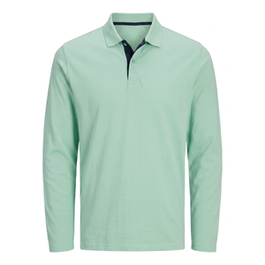 Camisa Polo Premium de Manga Larga para Hombre, Camisa Polo Casual de Algodón de Lujo, Camisa Polo de Manga Larga para Hombre al por Mayor, Camisa con Bordado Personalizado - Product Image 1