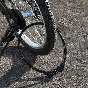 Verrou de vélo à combinaison numérique à quatre chiffres, <span class=keywords><strong>antivol</strong></span>, pour VTT, câble de vélo, verrou de vélo - Product Image 3