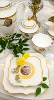 24 pièces, nouveau design, porcelaine fine, service à thé et à café royal élégant blanc en relief, vaisselle de luxe, vaisselle en céramique écologique