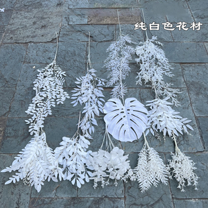 ดอกไม้ประดิษฐ์สีขาวสไตล์ขายส่งจากโรงงานสำหรับตกแต่งทางเดินงานแต่งงาน - Product Image 3