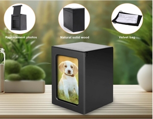 개, 고양이, 새의 재를 저장하는 독특한 나무 애완 동물 장례용품 - Product Image 4