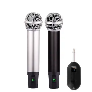 GPUB MG-24A Home KTV singing portable rechargeable wireless receiver DUAL handheled UHF wireless echo handheld microphone