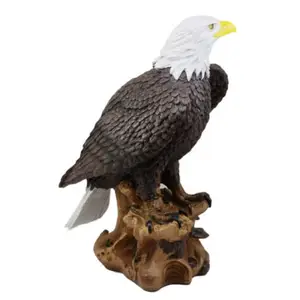 American Pride Bald Eagle stehend auf Baum Harz Statue Figur für Home Decor