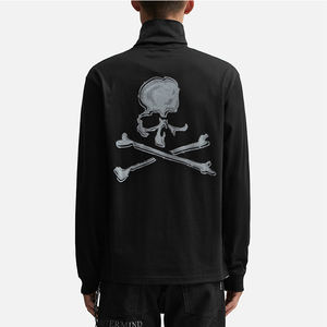 T-shirt a maniche lunghe da uomo in <span class=keywords><strong>cotone</strong></span> <span class=keywords><strong>nero</strong></span> di alta qualità con Logo grafico stampato t-shirt da uomo - Product Image 2