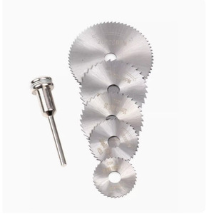 Lames de scie circulaires en acier rapide, ensemble de 100 mm pour la coupe du bois et du plastique avec adaptateur - Product Image 1