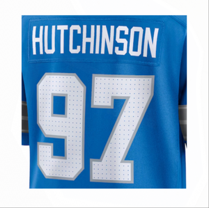 Atacado American Football Jersey Alta Qualidade Bordados Jersey de Futebol Americano para #97 Hutchinson #14 #0 #1 #87 #18 Jerseys - Product Image 1