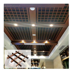 <span class=keywords><strong>Plafond</strong></span> en grille d'aluminium couleur bois, décoration intérieure, grille en métal à cellules ouvertes, lamelles métalliques, <span class=keywords><strong>couloir</strong></span> d'appartement, hall, faux <span class=keywords><strong>plafond</strong></span> - Product Image 3