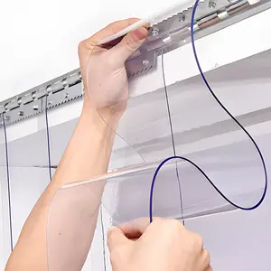 Fire Resistant Wind-proof Transparent Pvc Soft Sheet Roll For Door Curtain