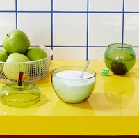 Vente en gros de bougeoirs personnalisés en forme de bol, bougeoirs ronds en forme de globe, bougeoirs en verre en forme de pomme, sucrier