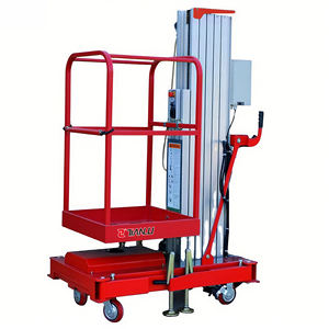 Pengangkat tiang elektrik aluminium Aloi, angkat beban stabilitas tinggi dengan kapasitas 150KG untuk pengangkat bahan lokasi konstruksi - Product Image 4