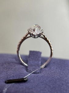 Bague de fiançailles et de mariage en platine PT950 avec diamant de laboratoire taille marquise 1 carat VS1 blanc D entièrement serti - Product Image 3