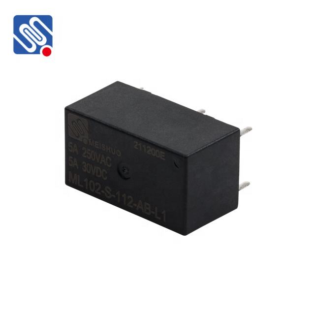 Meishuo ML102-S-112-AB-L1 8A Single Coil 12v 6 Pin Latching Relay High Power Smart Appliance with Miniature Sealed Protection
