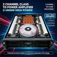 3U 2x3000W Class TD Professional Power Amplifier; Cocok untuk Konser, Panggung Luar Ruangan, KTV, dan Bar (OEM/ODM).