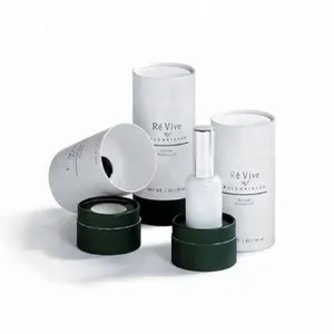 Custom Gedrukt Gerecycled High End Cosmetische Essentiële Olie Kartonnen Cilinder Eco Friendly Gift Papier Buizen Verpakking