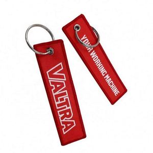 High Quality <b>Custom</b> Fabric Embroidery Crew <b>Keychain</b> Embroidered Flight Keyring - Product Image 4