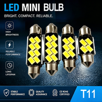 Bombilla LED T11 Canbus 4 LEDs 2835SMD 12/24V para Interior, Sin Error, para Instrumentos y Matrícula