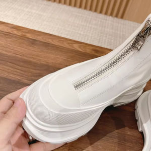 Bottes montantes en cuir à lacets de haute qualité, semelle épaisse, style marche, toutes saisons, nouvelle collection 2026, luxe, designer, tendance mode homme - Product Image 6