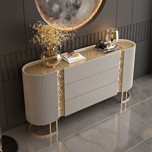 Armoire d'entrée en bois massif de style italien, porte moderne de style shaker, rangement à chaussures, buffet personnalisable à plusieurs niveaux, salon, hall - Product Image 1