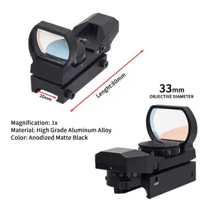 MZJ alat optik tic4 reticle merah dot refleks pandangan merah hijau dot scope luar ruangan berburu optik merah dot pandangan