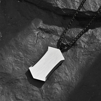 Alin Summer Explosion Tide Collier en acier inoxydable personnalisé pour hommes Street Hip Hop Punk Geometric Pendant Religious Influences