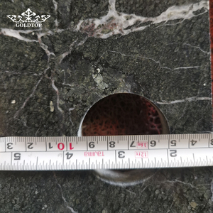 Encimera de Baño de Mármol Verde Levanto Turco con Vetas Exóticas Pulidas Goldtop Stone para Hoteles y Apartamentos de Lujo - Product Image 2