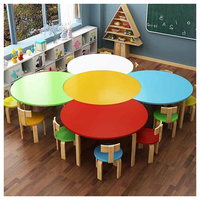 Table d'apprentissage extensible à prix d'usine, bureau d'étude blanc, table à pétales arc-en-ciel pour enfants