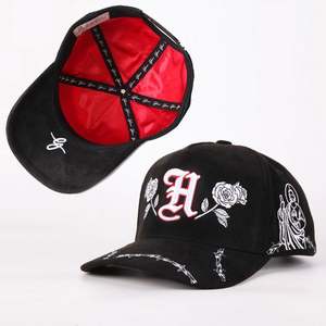 Gorras Deportivas Unisex Bordadas de 5 Paneles con Diseño Personalizado de Diamantes de Imitación Estilo Urbano y Visera de Gamuza al por Mayor - Product Image 5