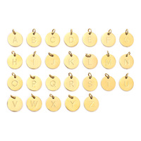 Collier en acier inoxydable avec initiale personnalisée, pendentif disque alphabet, pierre de naissance CZ Zircon, bijoux pour femmes, vente en gros
