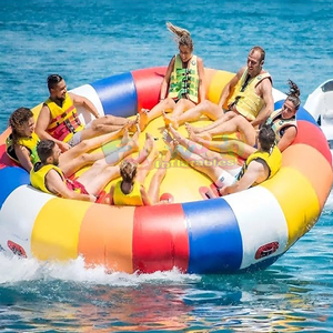 Rotating disco boat flyfish <b>inflatable</b> spinning UFO towable tube for water entertainment - Product Image 3