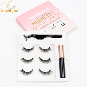 Abestyou 3 paires 3d faix <span class=keywords><strong>cils</strong></span> réutilisable magnétique <span class=keywords><strong>cils</strong></span> delineador magnético lash kit faire-uphulpmiddelen rzesy magnetyczne - Product Image 2